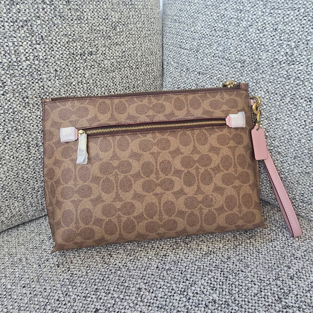 Coach Charlie Pouch In Signature Canvas - Picture 5 of 16